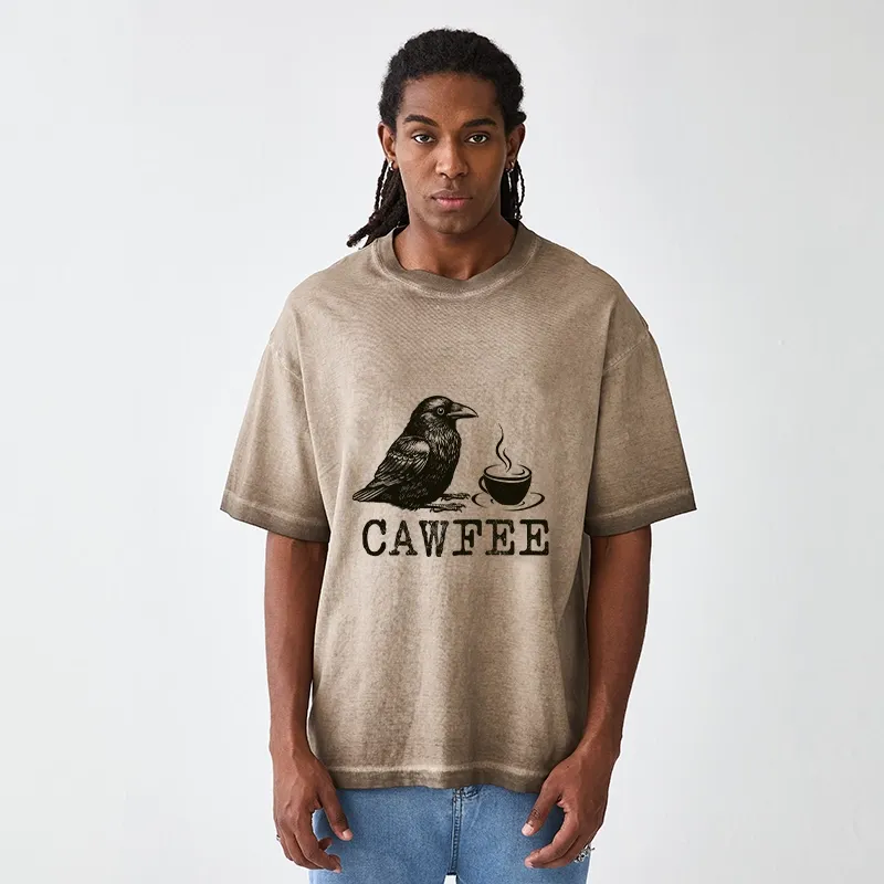 Tokyo-Tiger Cawfee Funny Japan Meme Gradient Washed T-Shirt