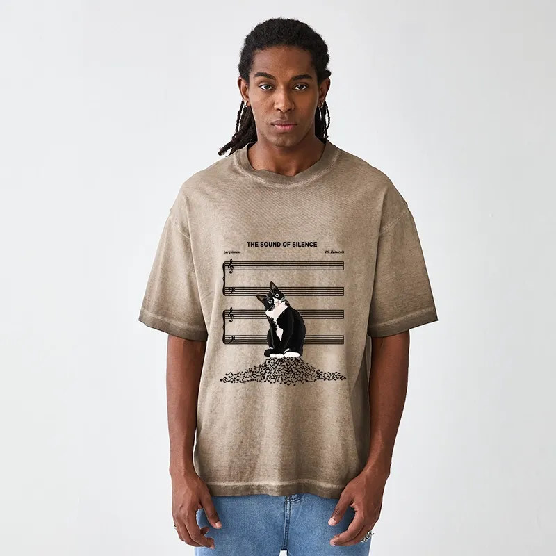 Tokyo-Tiger The Sound Of Silence Gradient Washed T-Shirt
