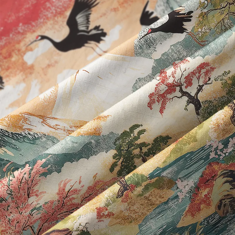 Tokyo-Tiger Soaring Crane Vista Button-up Shirt