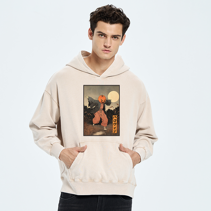 Tokyo-Tiger Japanese Pumpkin Monster Washed Hoodie