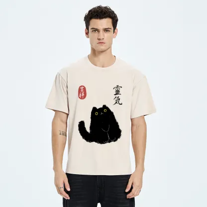 Tokyo-Tiger Black Civet Cat Washed T-Shirt