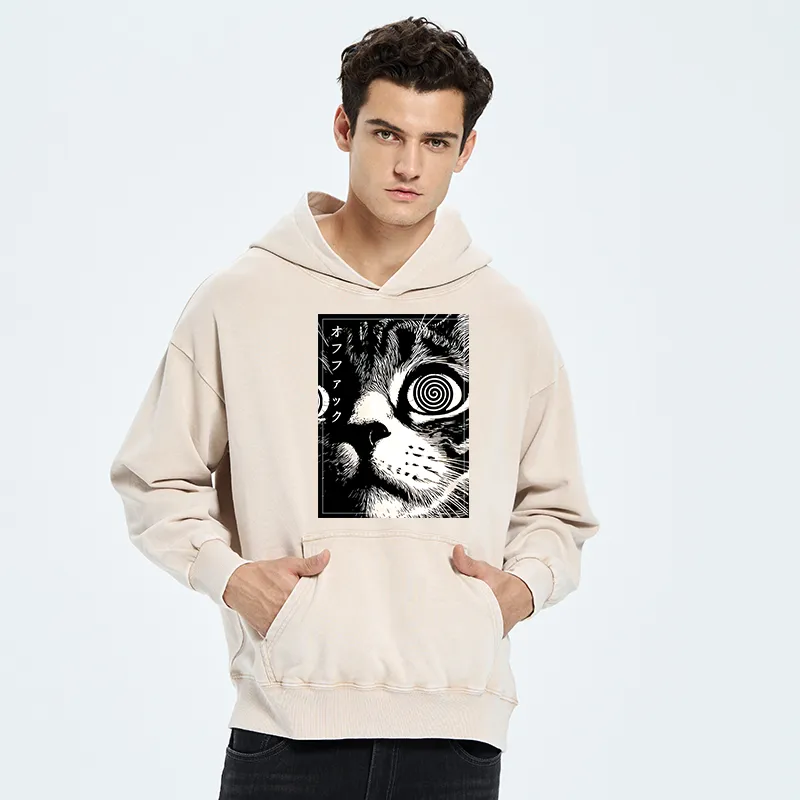 Tokyo-Tiger Scary Cat Japan Washed Hoodie