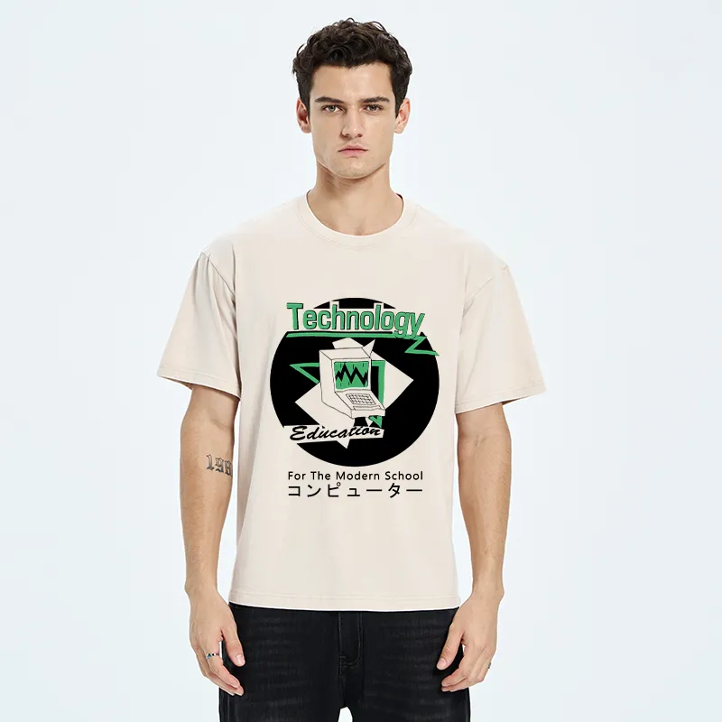 Tokyo-Tiger Technology For The Modern School Washed T-Shirt