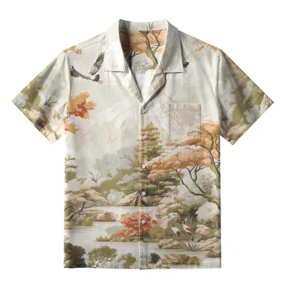 Tokyo-Tiger Crane's Mountain Majesty Aloha Hawaiian Shirt