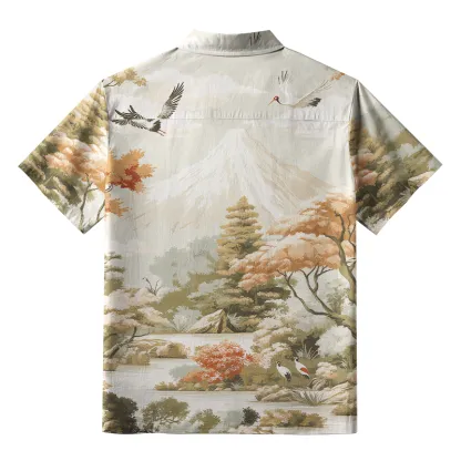 Tokyo-Tiger Crane's Mountain Majesty Aloha Hawaiian Shirt