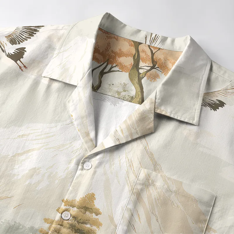 Tokyo-Tiger Crane's Mountain Majesty Aloha Hawaiian Shirt