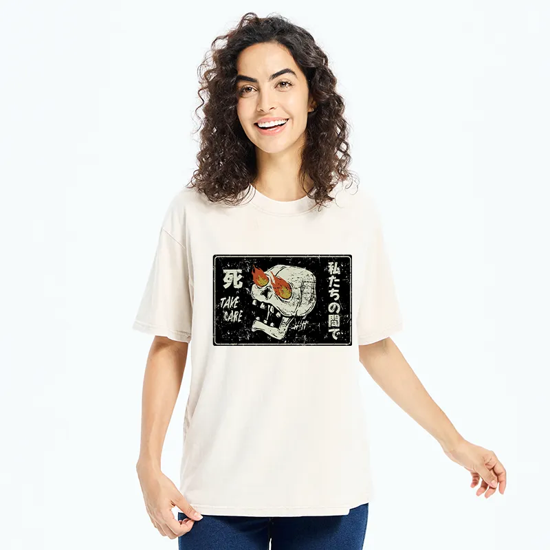 Tokyo-Tiger Take Care Japanese Washed T-Shirt