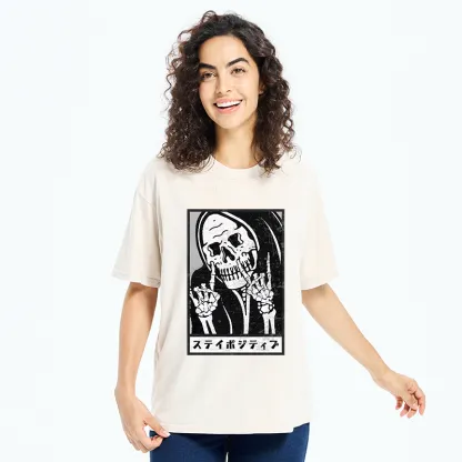 Tokyo-Tiger Stay Positive Washed T-Shirt