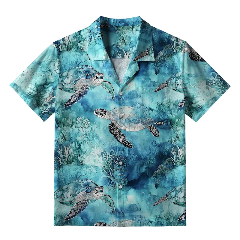 Tokyo-Tiger Oceanic Turtle Aloha Hawaiian Shirt