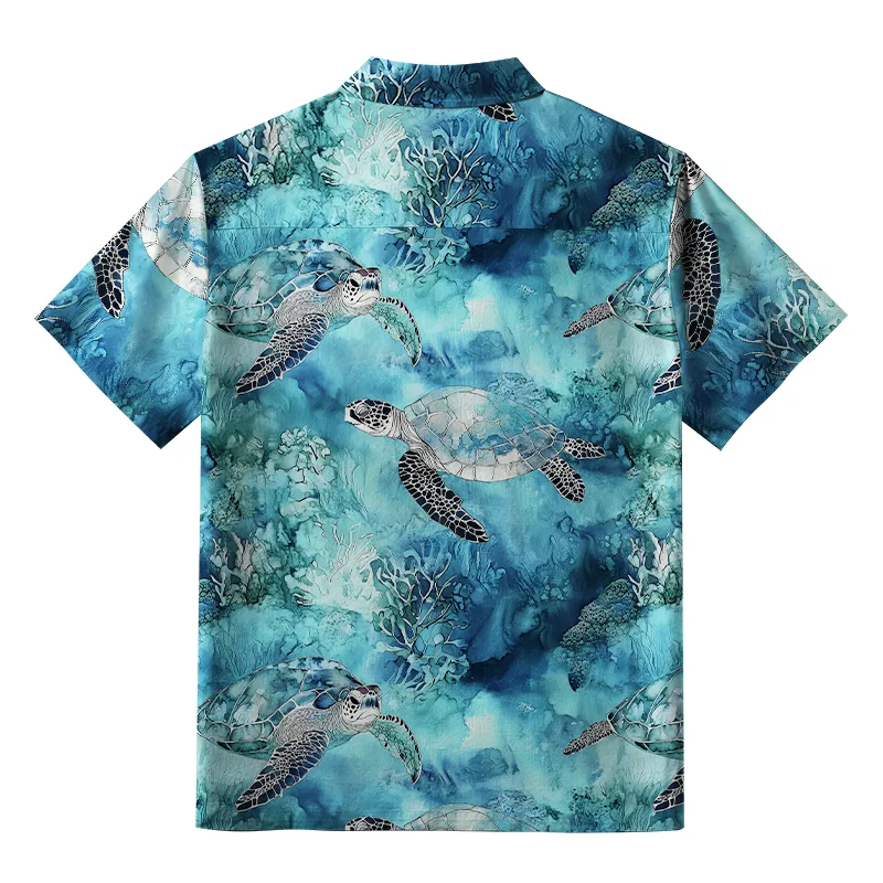 Tokyo-Tiger Oceanic Turtle Aloha Hawaiian Shirt