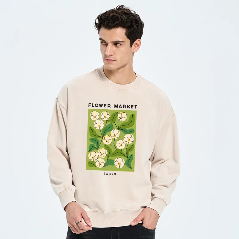 Tokyo-Tiger Flower Market Washed Sweatshirt