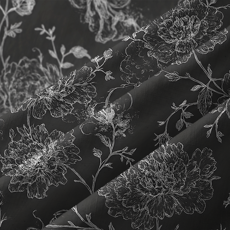 Tokyo-Tiger Monochrome Blossom Aloha Hawaiian Shirt