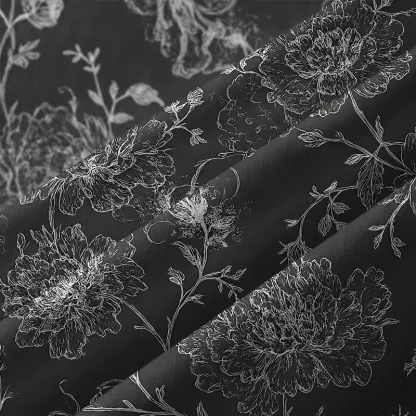 Tokyo-Tiger Monochrome Blossom Aloha Hawaiian Shirt