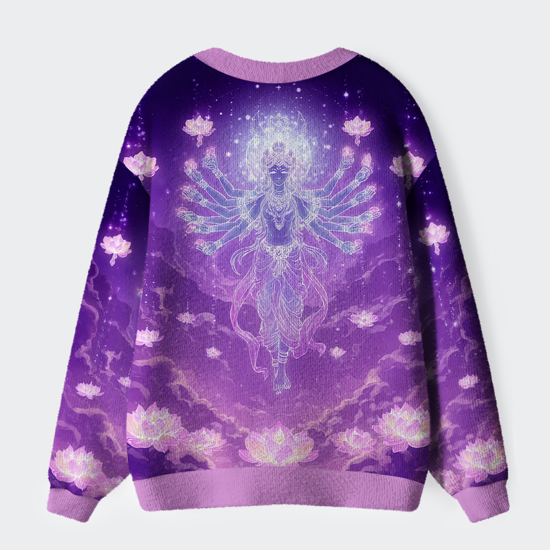 Tokyo-Tiger Thousand-Hand Lotus Bodhisattva Ugly Cardigan Sweater