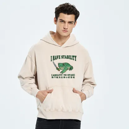 Tokyo-Tiger Mentally Stable Assassin Frog Washed Hoodie