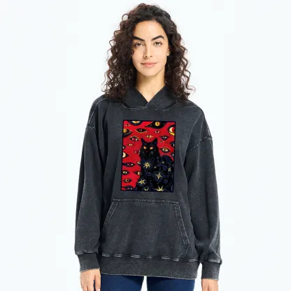 Tokyo-Tiger Mysterious Cat Washed Hoodie