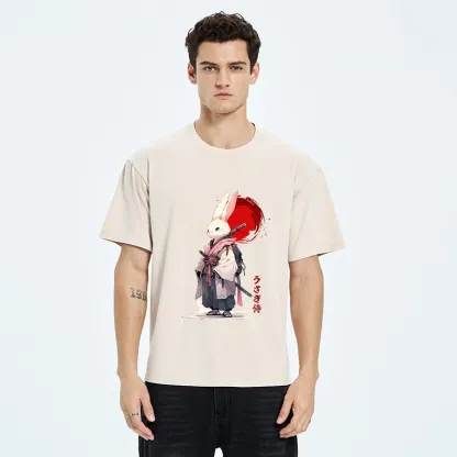 Tokyo‑Tiger Samurai Rabbit Washed T‑Shirt