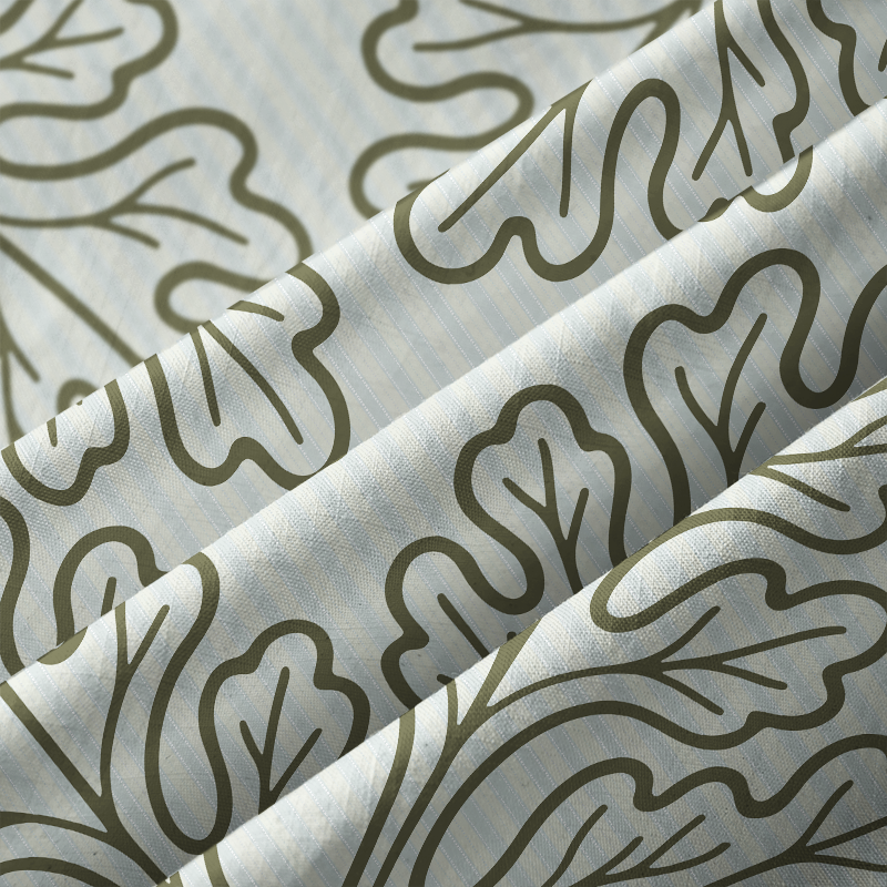 Tokyo-Tiger Leafy Contour Artwork Button-up Shirt