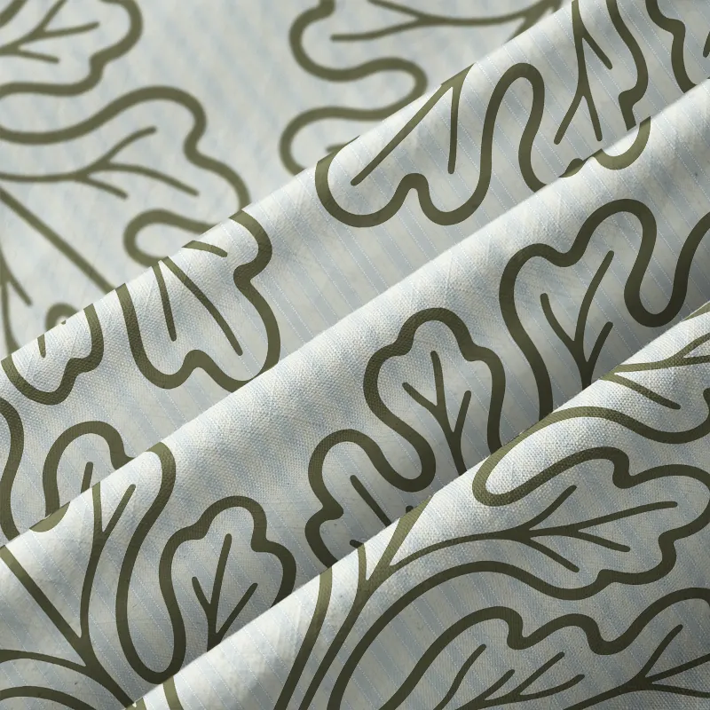 Tokyo-Tiger Leafy Contour Artwork Button-up Shirt