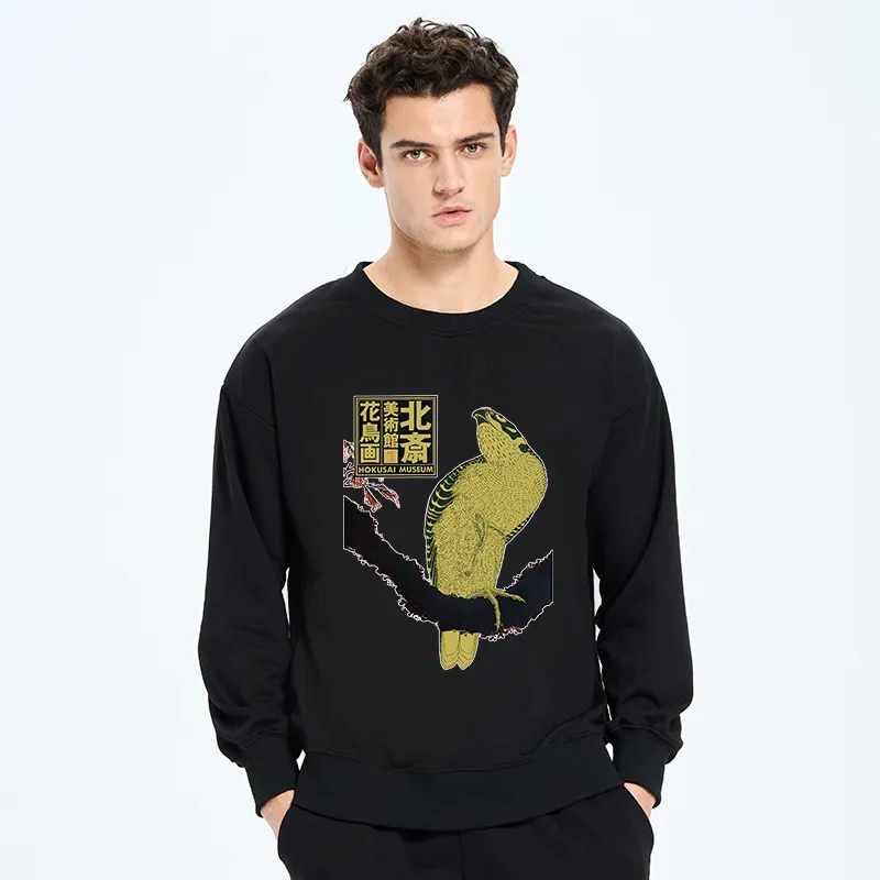 Tokyo-Tiger Hokusai Museum Flower And Bird Sweatshirt