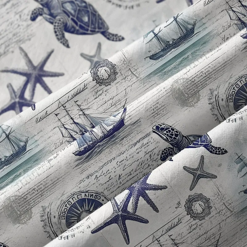 Tokyo-Tiger Retro Nautical Elements Button-up Shirt