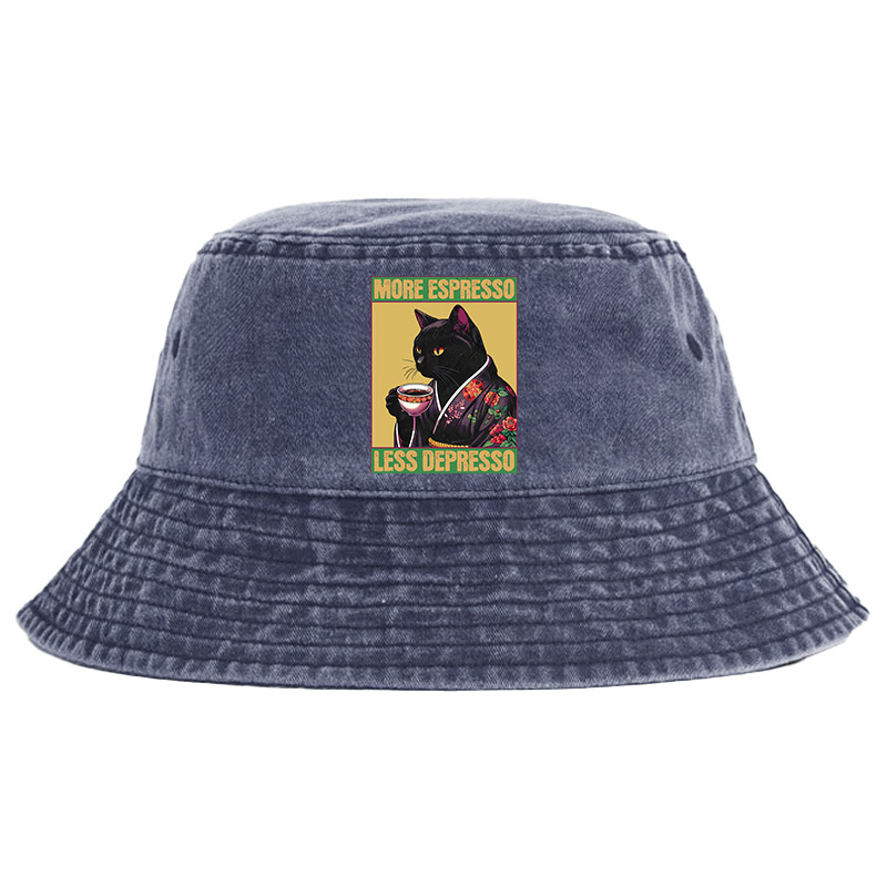 Tokyo-Tiger Up Caffeine Down Depression Washed Bucket Hat