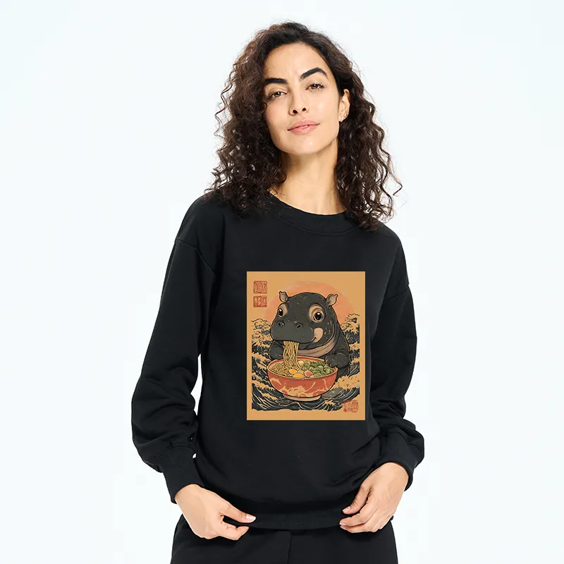 Tokyo-Tiger Moo Deng Eat Ramen Sweatshirt