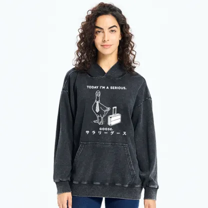 Tokyo-Tiger Hard Working Goose Washed Hoodie