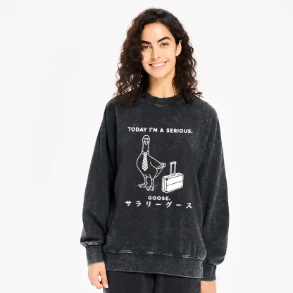 Tokyo-Tiger Hard Working Goose Washed Sweatshirt