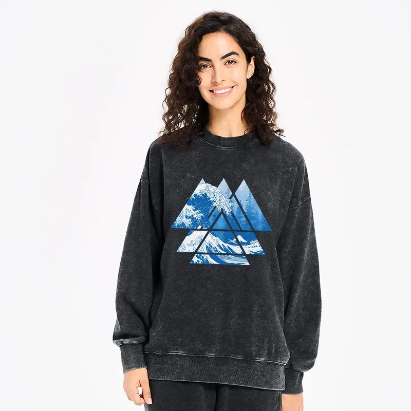 Tokyo-Tiger The Great Wave Washed Sweatshirt