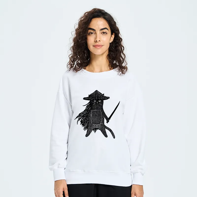 Tokyo-Tiger Japanese Samurai Cat Sweatshirt