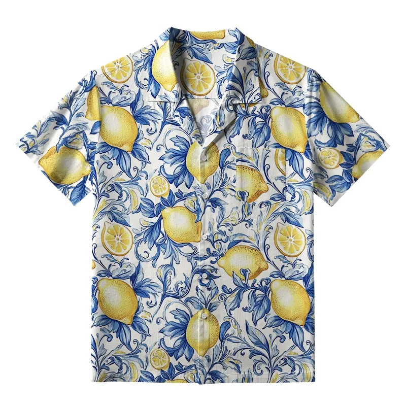 Tokyo-Tiger Fresh Lemon Aloha Hawaiian Shirt