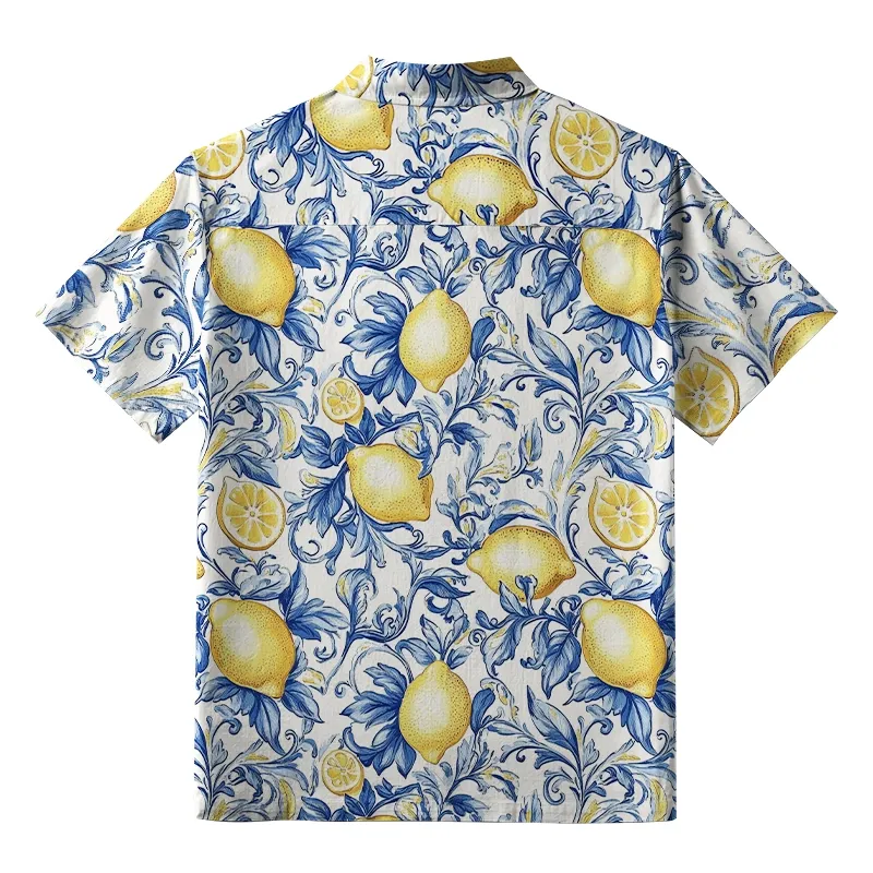 Tokyo-Tiger Fresh Lemon Button-up Shirt