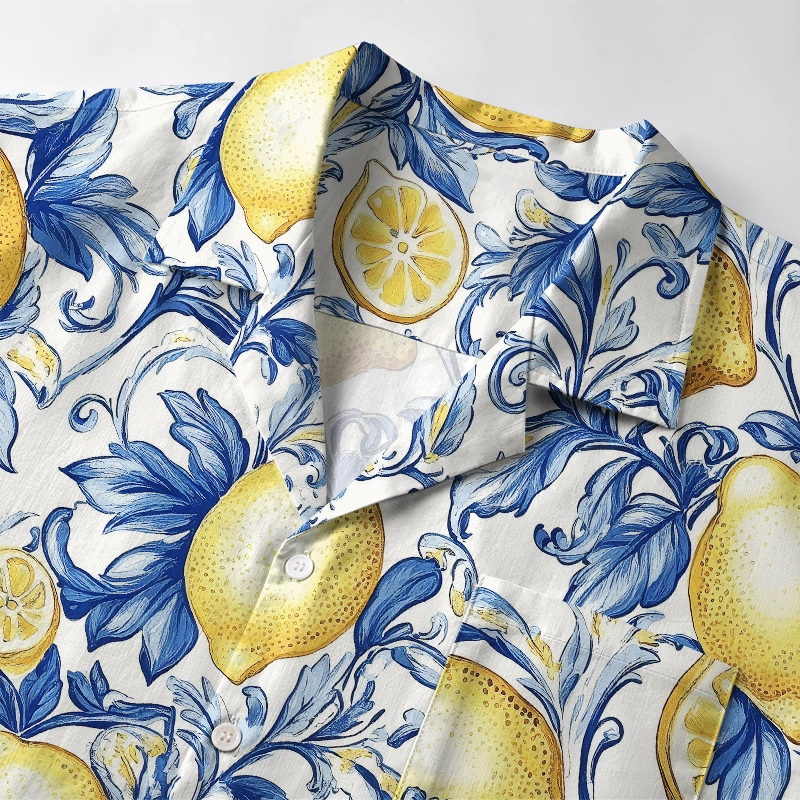 Tokyo-Tiger Fresh Lemon Aloha Hawaiian Shirt
