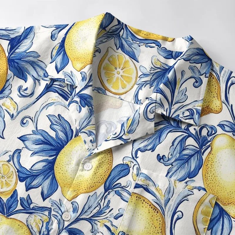 Tokyo-Tiger Fresh Lemon Aloha Hawaiian Shirt