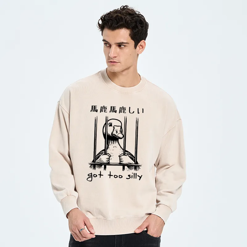 Tokyo-Tiger Got Too Silly Washed Sweatshirt