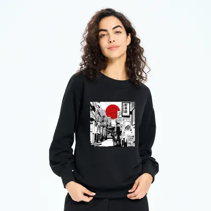 Tokyo-Tiger Sunrise On The Street Sweatshirt