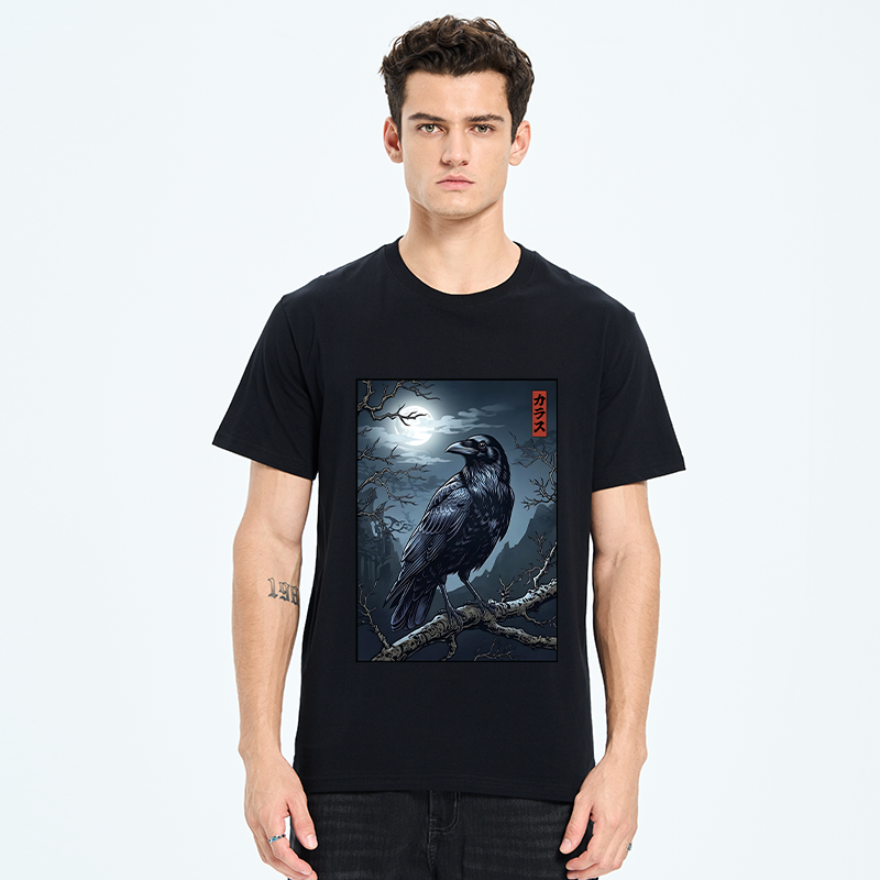 Tokyo-Tiger Full Moon Crow Vibe Classic T-Shirt