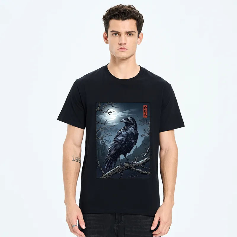 Tokyo-Tiger Full Moon Crow Vibe Classic T-Shirt