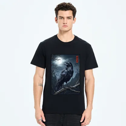 Tokyo-Tiger Full Moon Crow Vibe Classic T-Shirt