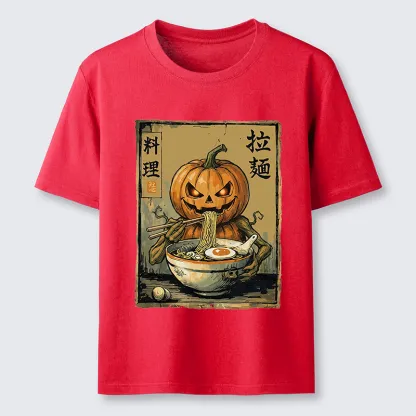 Tokyo-Tiger Pumpkin Eating Ramen Classic T-Shirt