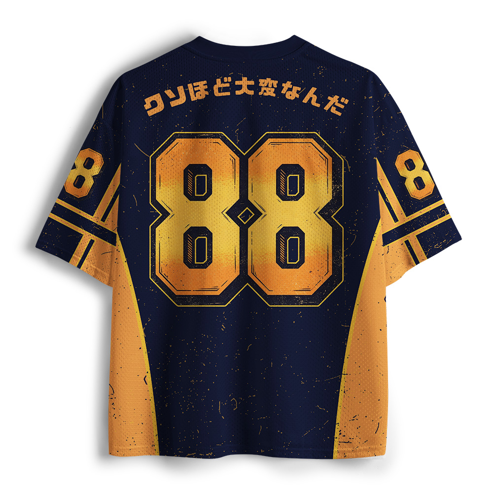 Tokyo-Tiger Shining Funny Skeleton Mesh Jersey