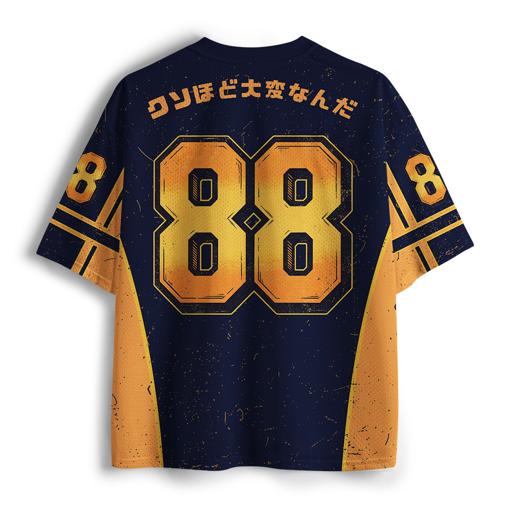 Tokyo-Tiger Shining Funny Skeleton Mesh Jersey