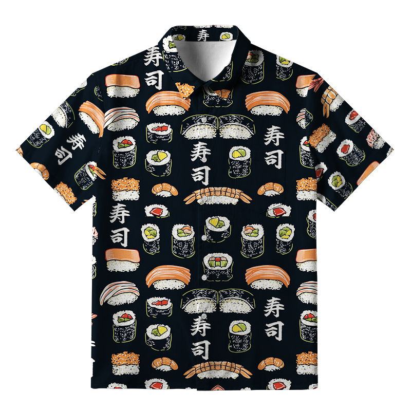 Tokyo-Tiger Delicious Sushi Button-up Shirt