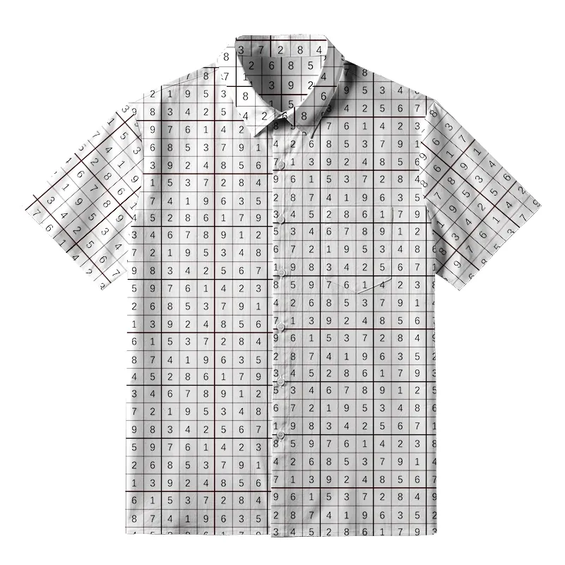 Tokyo-Tiger Sudoku Answers Japanese Button-up Shirt