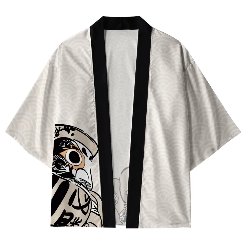 Tokyo-Tiger Japanese Daruma Kimono Cardigan