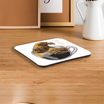 Tokyo-Tiger Coffee Wave Coaster