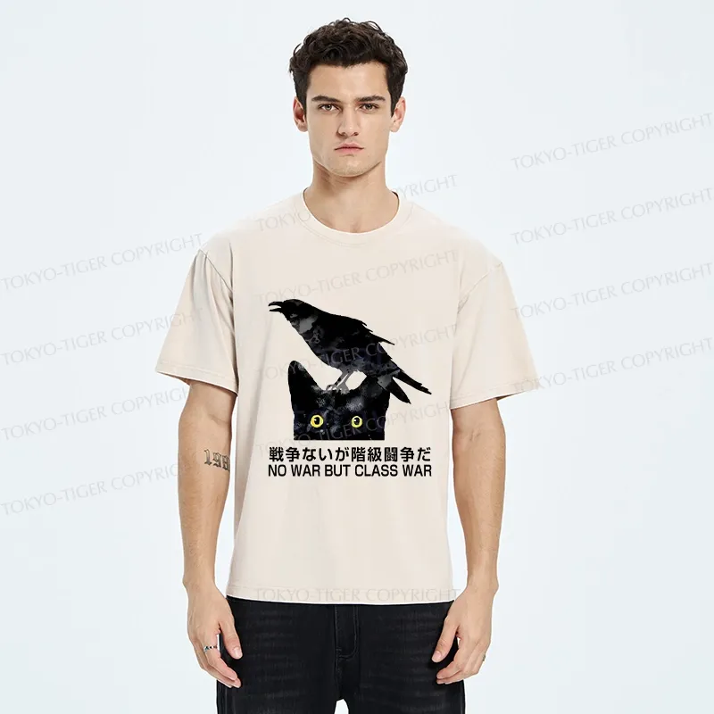 Tokyo-Tiger No War But Class War Washed T-Shirt