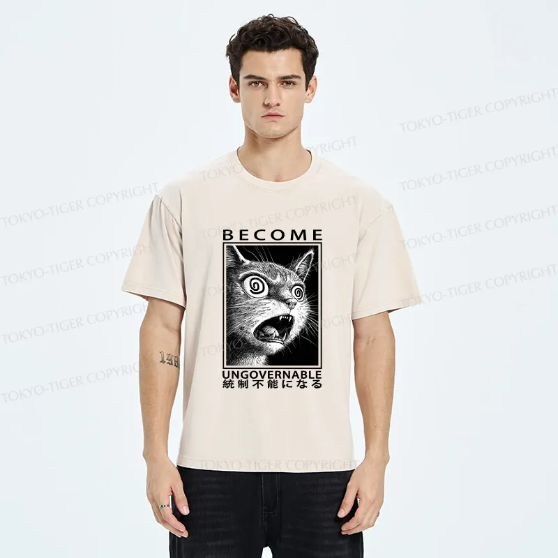 Tokyo-Tiger Become Ungovernable Japanese Washed T-Shirt