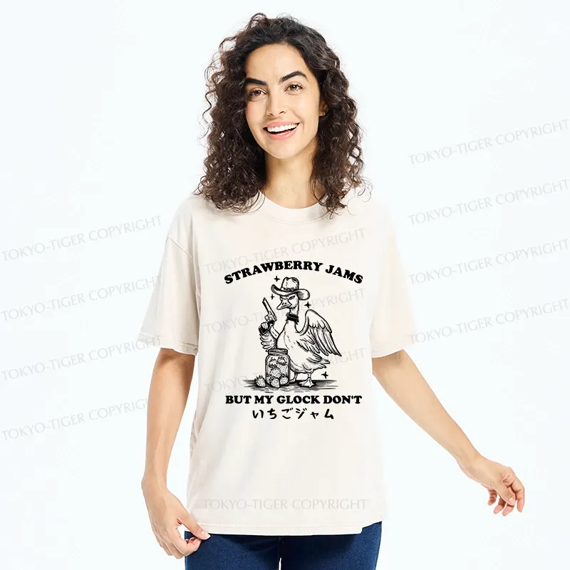 Tokyo-Tiger Strawberry Jam Goose Washed T-Shirt